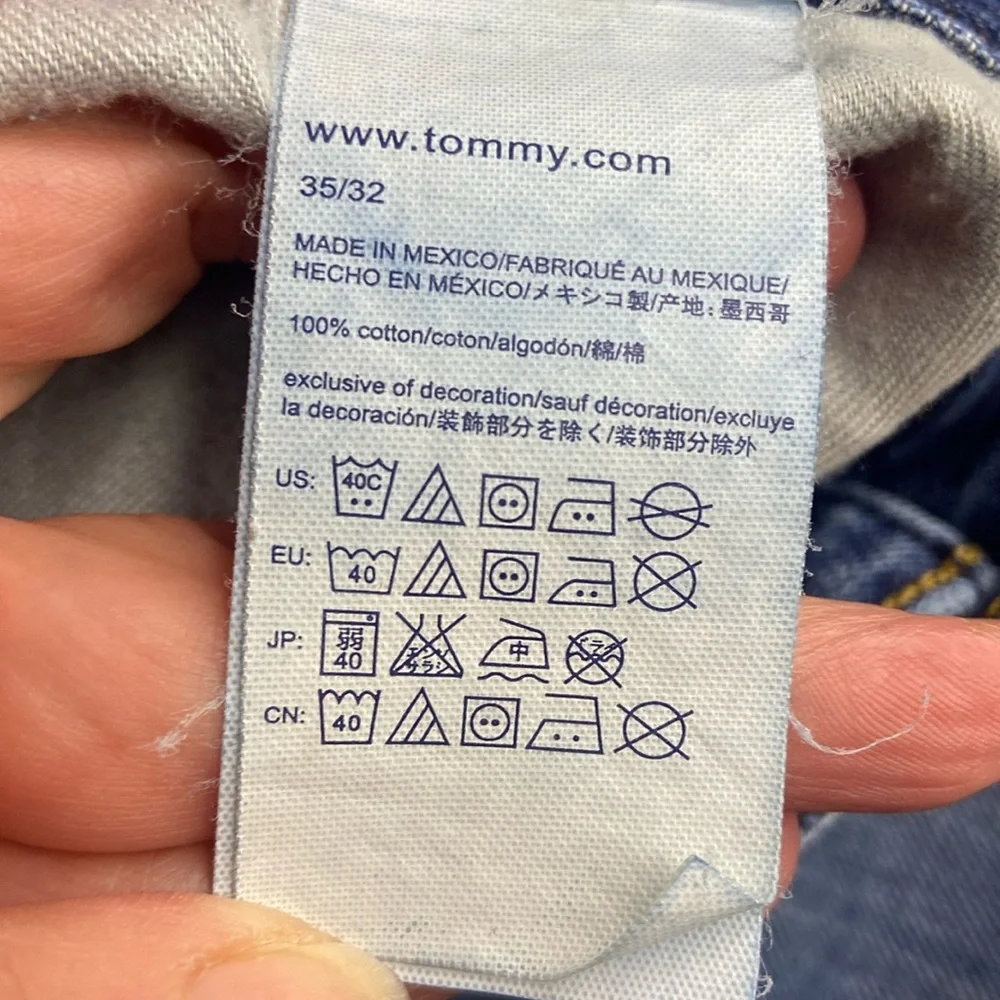 Tommy Hilfiger Relaxed Fit Straight Leg Men's Denim Jeans 35 x 32